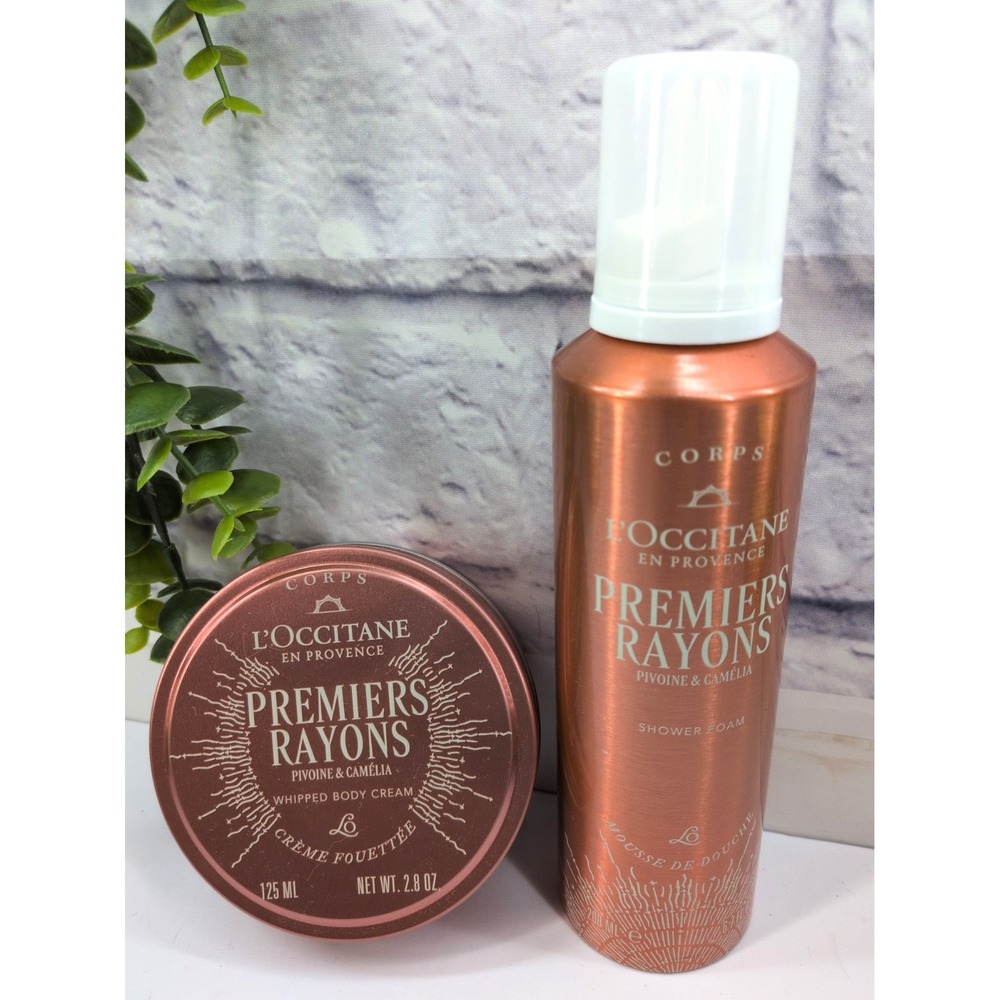 NEW LOT2🌿L'Occitane Premiers Rayons Whipped Body Cream & Shower Foam Full Size